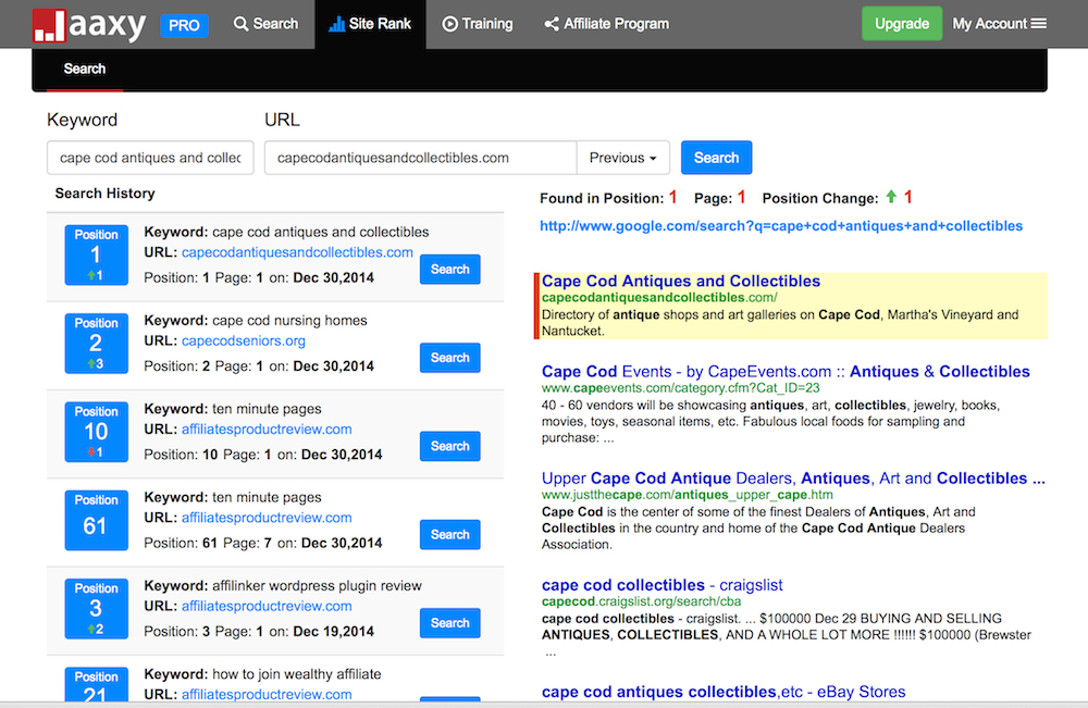 How your site ranks in search engines